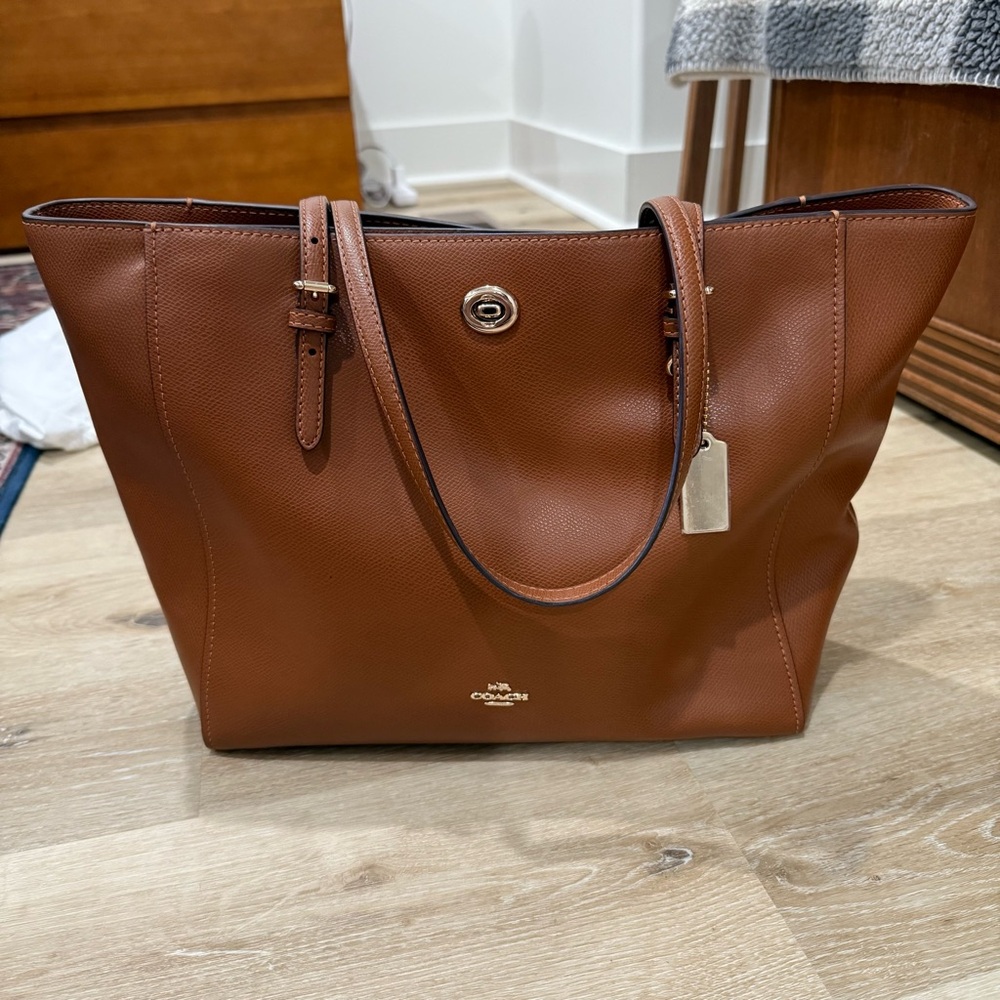 Coach Tan Leather Tote Bag